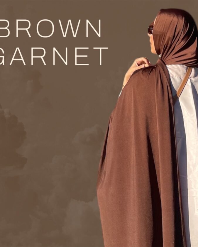 Satin Jersey - "Brown Garnet"