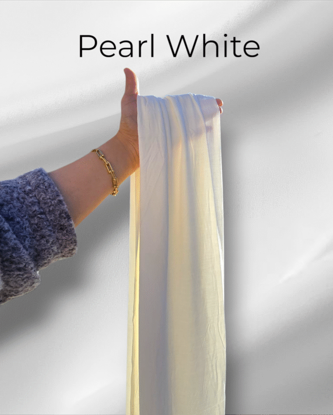 Bamboo Hijab - "Pearl White"